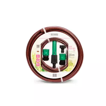 Садовый шланг REHAU SUN FLEX красный в наборе с арматурой 13 мм 1/2", 20м