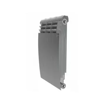 Секционный биметаллический радиатор Royal Thermo BiLiner 500 V, Silver Satin, количество секций 4