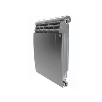 Секционный биметаллический радиатор Royal Thermo BiLiner 500 V, Silver Satin, количество секций 6