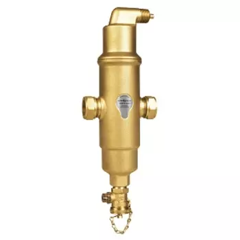 Сепаратор микропузырьков и шлама Spirocombi/латунь - бытовая серия, 22 мм, артикул АС022