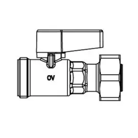 Шаровой кран Oventrop для гребенки Multidis SF 3/4нр х 3/4нг, для отключения отопительных контуров, артикул 1406504