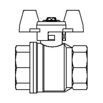 Шаровой кран Oventrop Optibal с бабочкой, ВР-ВР, 1", артикул 1076108