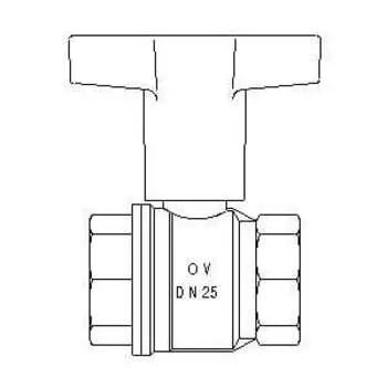 Шаровой кран Oventrop Optibal с маховиком, ВР-НР, 1", артикул 1077308