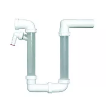 Сифон HL для кондиционеров с высотой водяного затвора 140-320мм, с прозрачным патрубком для визуального контроля гидрозатвора, HL136.2