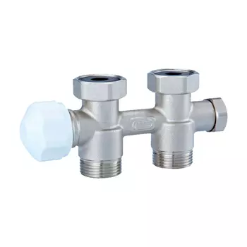 TBblock узел Hummel G3/4, прямой, с байпасом, выход сбоку G1/6, никелированный