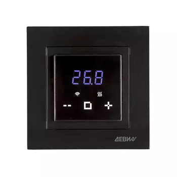 Терморегулятор ДЕВИ Classy c Wi-Fi, с датчиком пола, черный, 16А