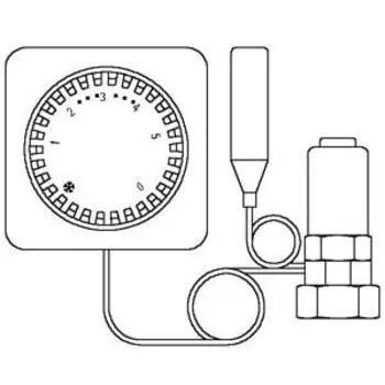 Термостат Oventrop Uni FH артикул 1012396, с дистанционной настройкой, с нулевой отметкой, капиллярная трубка 5 м, для внутрипольных конвекторов, с доп. дистанционным датчиком