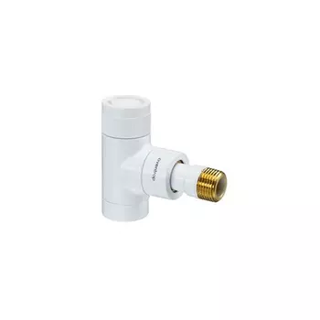 Термостатический вентиль Oventrop E, угловой DN 15, белый