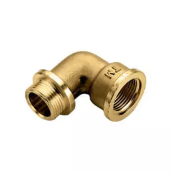 TIEMME Угольник НВ с упором 1/2x1/2 резьбовой для стальных труб 1500048