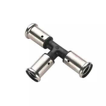 Тройник равнопроходный, ПВДФ пресс, 26x26x26, HENCO