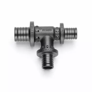 Тройник REHAU с уменьшенным боковым и торцевым проходами 20-16-16 PX