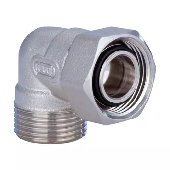 Угловое соединение Hummel евроконус G3/4" с накидной гайкой G3/4", никелированная латунь