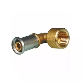 Угольник 90° ВР, латунь пресс, 20x1/2", HENCO