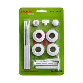 Универсальный комплект для монтажа радиаторов 1"х1/2" (3 кронштейна) SMART Install, Si00312