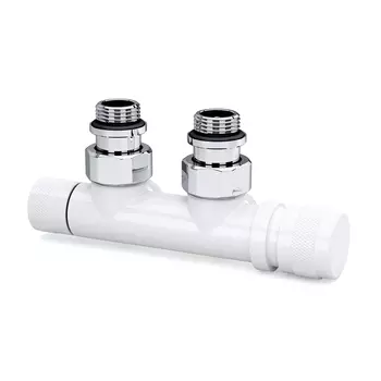 Узел нижнего подключения SR Rubinetterie угловой 1/2"х3/4"Е Белый (правый)