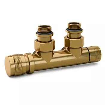 Узел нижнего подключения SR Rubinetterie угловой 1/2"х3/4"Е Бронза (левый)