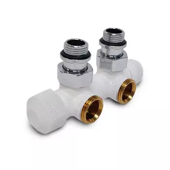 Узел нижнего подключения термостатический SR Rubinetterie угловой 1/2"х3/4"Е Белый (правый)