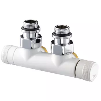 Узел угловой SR Rubinetterie Tondera 50 мм, запорный 1/2"х3/4" Е, цвет белый