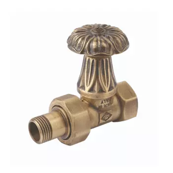 Вентиль Carlo Poletti Artistic 1/2" F верхний, прямой, бронза