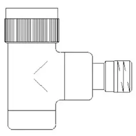 Вентиль (термостатический клапан) Oventrop серия E (эксклюзивная) угловой Ду15 1/2", артикул 1163042, цвет никелированный