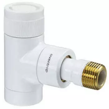 Вентиль (термостатический клапан) Oventrop серия E (эксклюзивная) угловой Ду15 1/2", артикул 1163062, цвет белый