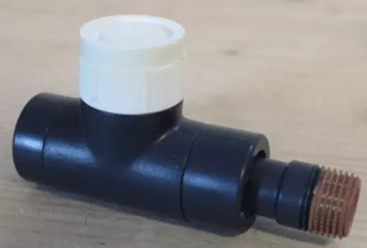 Вентиль (термостатический клапан) Oventrop серия E (эксклюзивная) прямой Ду15 1/2", артикул 1163132, цвет антрацит (черный)