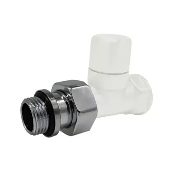 Запорный клапан SR Rubinetterie прямой серия "Ovus" 1/2", цвет белый