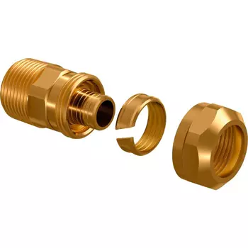 Зажимной штуцер Uponor Ecoflex 20x2,8-3/4"НР с наружной резьбой