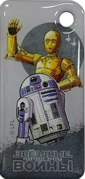 Брелок Тройка с чипом Звездные воины Дройды принт