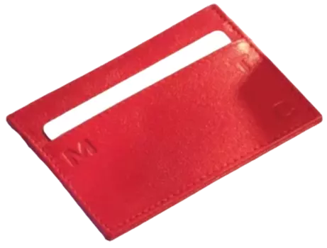 Картхолдер кожаный Красный