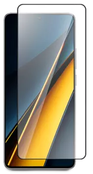 Стекло защитное для POCO X6 Черная рамка