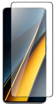 Стекло защитное для POCO X6 Pro 5G Черная рамка