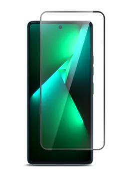 Стекло защитное для TECNO POVA 6 Черная рамка