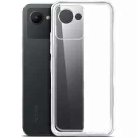 Стекло защитное Realme C30 Черная рамка