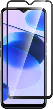 Стекло защитное Realme C33 Черная рамка