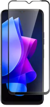 Стекло защитное для Tecno Spark 10C Черная рамка