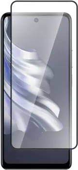 Стекло защитное для TECNO Spark 20 Pro Черная рамка