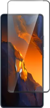 Стекло защитное для POCO F5 Черная рамка