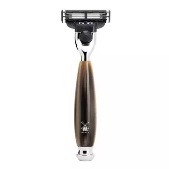 Бритва MUEHLE VIVO - Mach3, смола, цвет рога