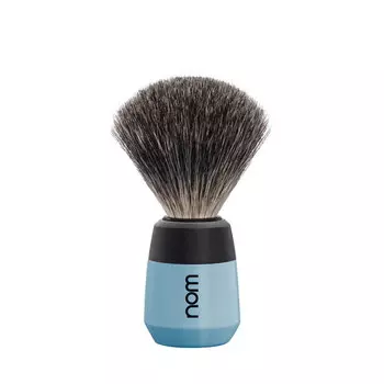 Помазок NOM MAX, барсучий ворс, голубой пластик