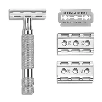 Т-образная бритва Rockwell Razors 6C, белый хром