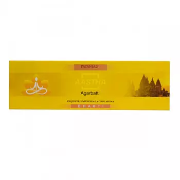 Аастха: ароматические палочки с ароматом Бхакти (75 г), Aastha Agarbatti Bhakti, произв. Patanjali