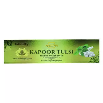 Аастха: ароматические палочки с Тулси (20 шт), Incense Sticks Kapoor Tulsi, произв. Patanjali