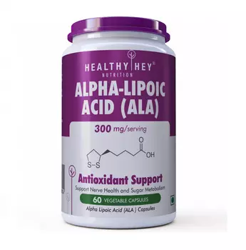 Альфа-липоевая кислота (ALA) (60 кап, 300 мг), Alpha Lipoic Acid (ALA), произв. HealthyHey