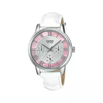 Аналоговые белые женские часы, White Analog Women's Watch, произв. Casio