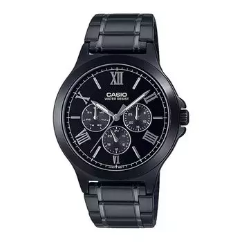 Аналоговые черные мужские часы, Black Analog Men's Watch, произв. Casio