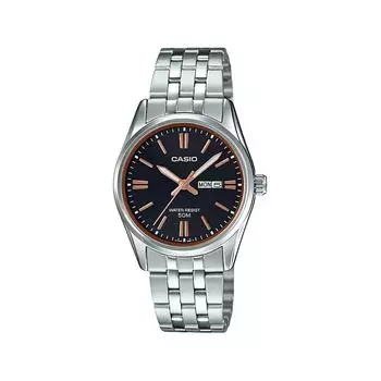 Аналоговые серебристые женские часы, Silver Analog Women's Watch, произв. Casio