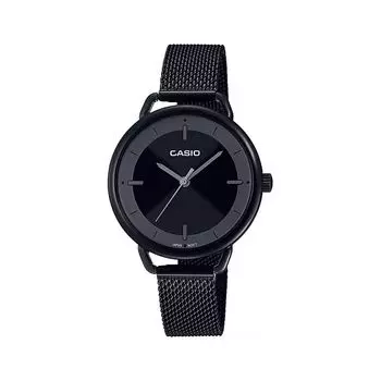 Аналоговые женские черные часы, Black Analog Women's Watch, произв. Casio