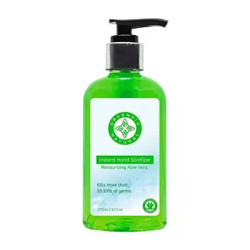 Антисептический гель для рук с Алоэ Вера (270 мл), Instant Hand Sanitizer Moisturizing Aloe Vera, произв. Greenviv Natural