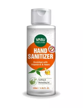 Антисептик для рук с Витамином Е и Нимом (120 мл), Hand Sanitizer, произв. VASU